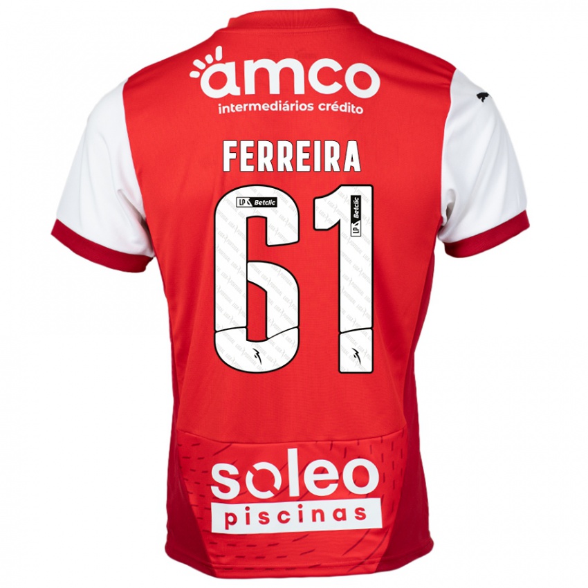 Kinder Tiago Ferreira #61 Rot Weiß Heimtrikot Trikot 2024/25 T-Shirt Schweiz