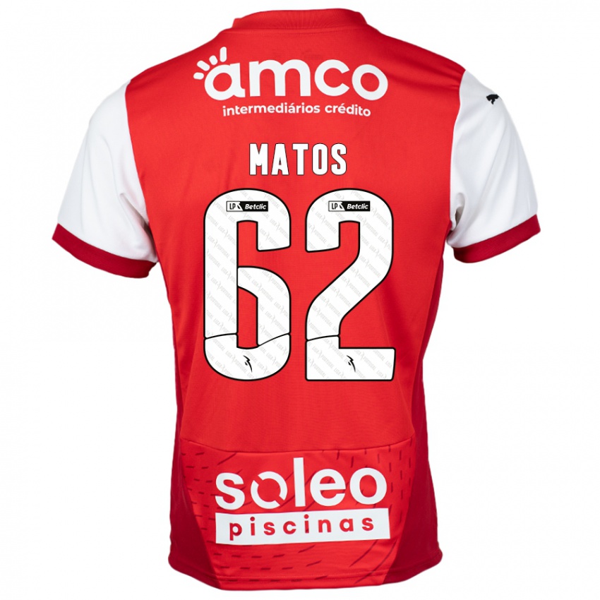 Kinder Nuno Matos #62 Rot Weiß Heimtrikot Trikot 2024/25 T-Shirt Schweiz