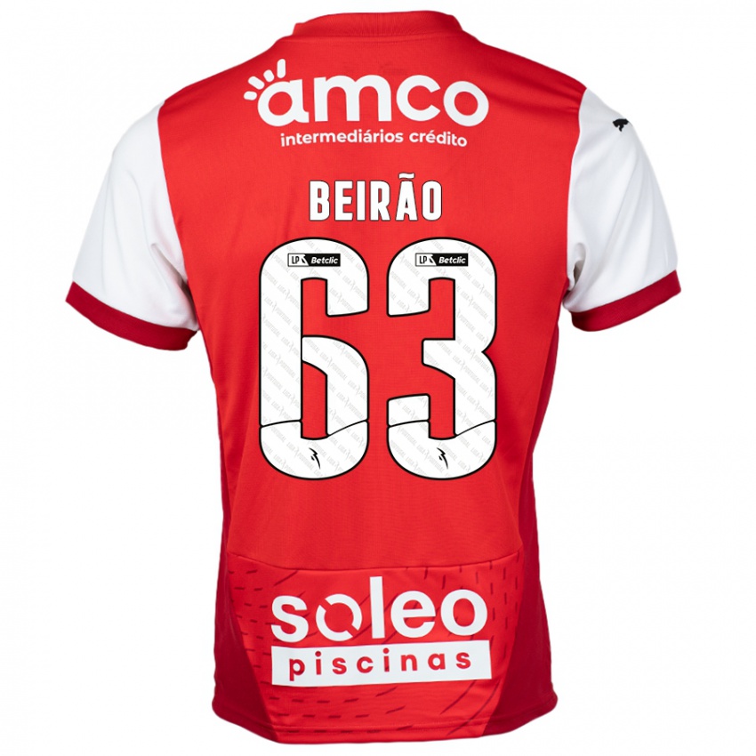 Kinder Rodrigo Beirão #63 Rot Weiß Heimtrikot Trikot 2024/25 T-Shirt Schweiz