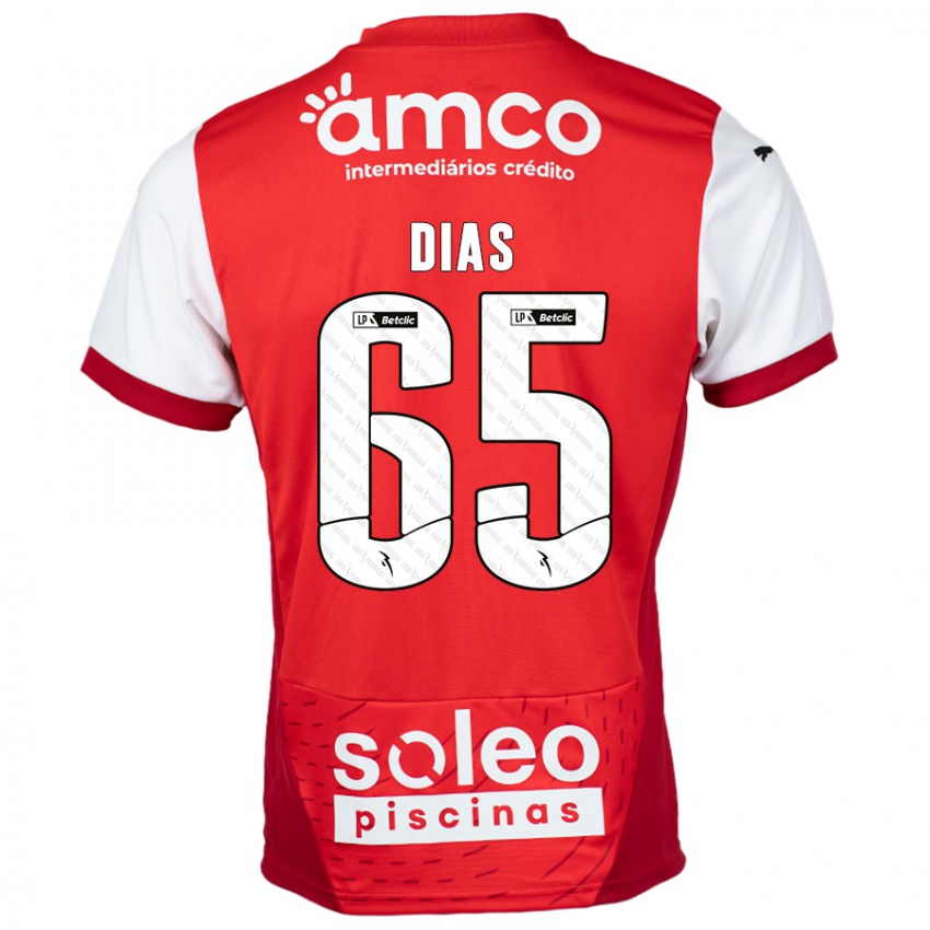 Kinder Leandro Dias #65 Rot Weiß Heimtrikot Trikot 2024/25 T-Shirt Schweiz