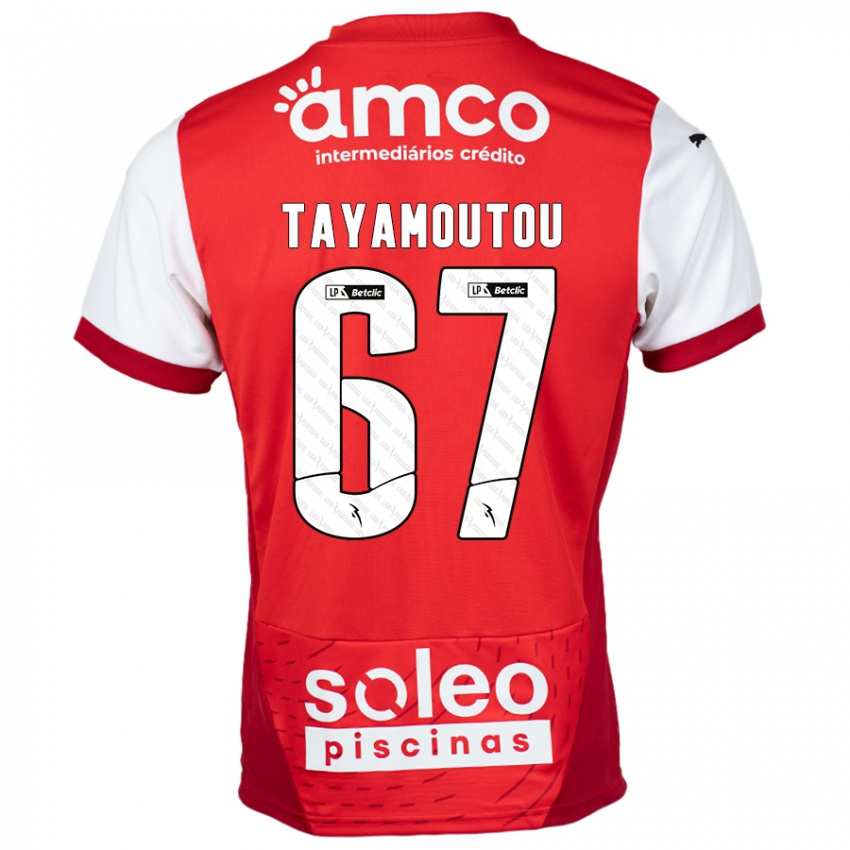 Kinder Enzo Tayamoutou #67 Rot Weiß Heimtrikot Trikot 2024/25 T-Shirt Schweiz