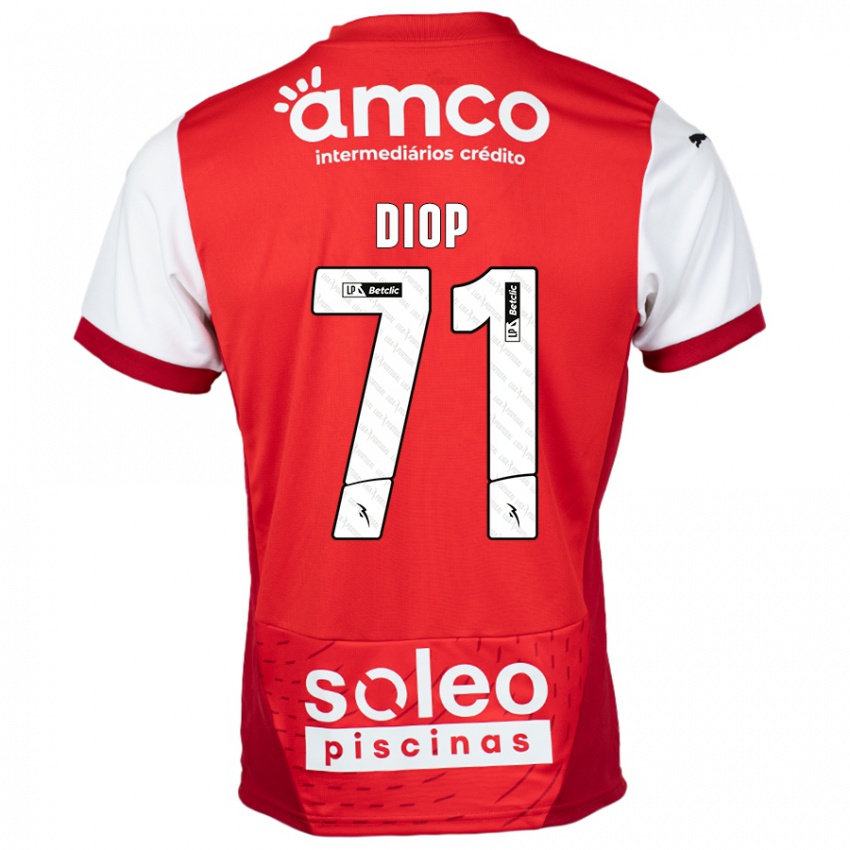 Kinder Mamadou Diop #71 Rot Weiß Heimtrikot Trikot 2024/25 T-Shirt Schweiz