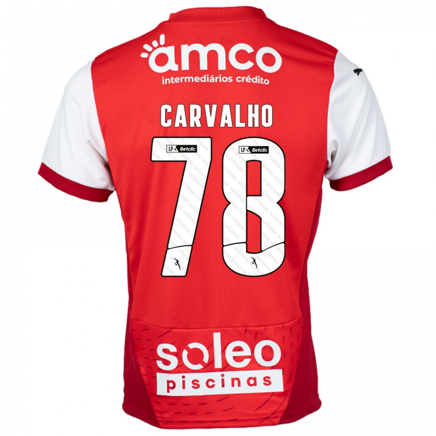 Kinder João Carvalho #78 Rot Weiß Heimtrikot Trikot 2024/25 T-Shirt Schweiz