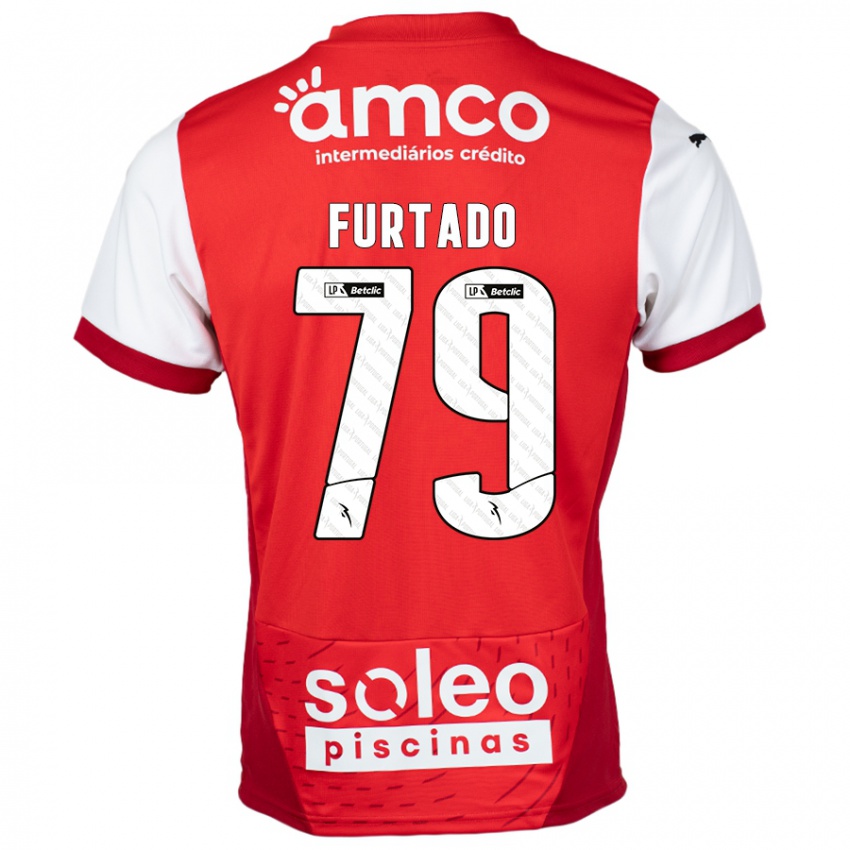 Kinder Rúben Furtado #79 Rot Weiß Heimtrikot Trikot 2024/25 T-Shirt Schweiz