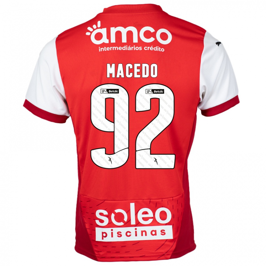 Kinder Rodrigo Macedo #92 Rot Weiß Heimtrikot Trikot 2024/25 T-Shirt Schweiz