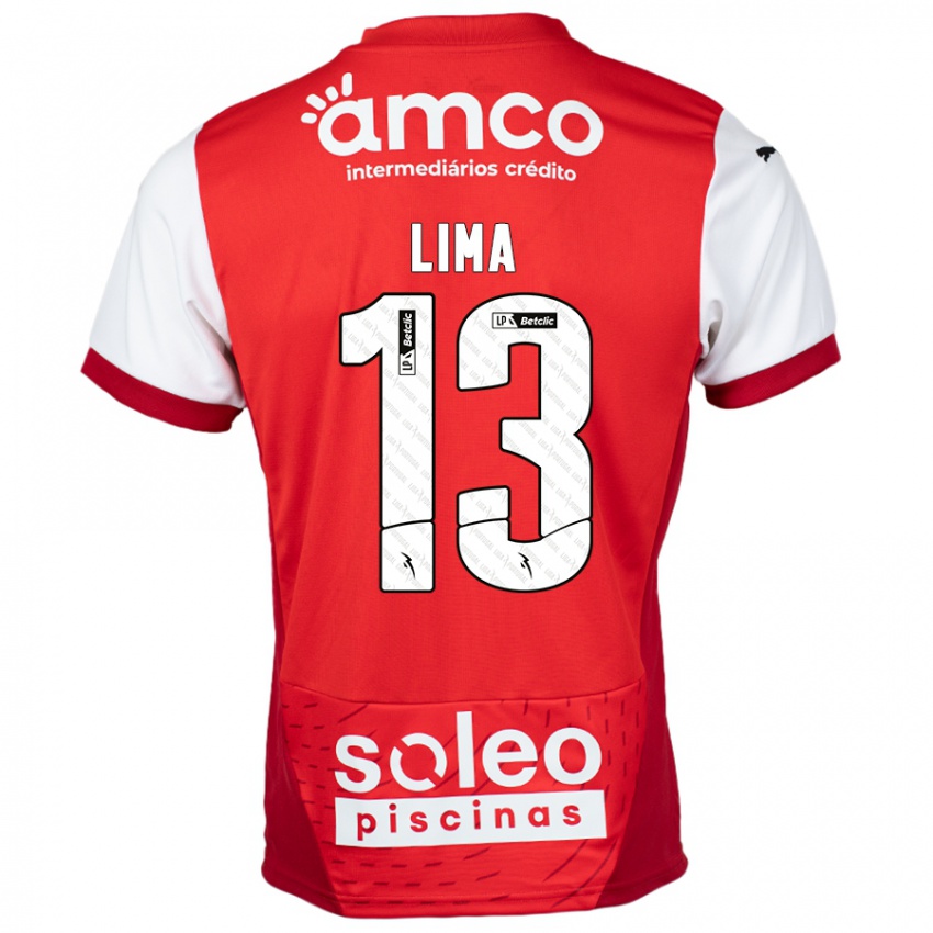 Kinder Aline Lima #13 Rot Weiß Heimtrikot Trikot 2024/25 T-Shirt Schweiz