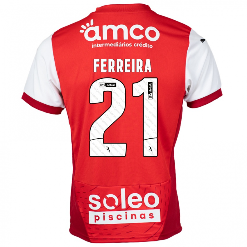 Kinder Ana Carolina Ferreira #21 Rot Weiß Heimtrikot Trikot 2024/25 T-Shirt Schweiz