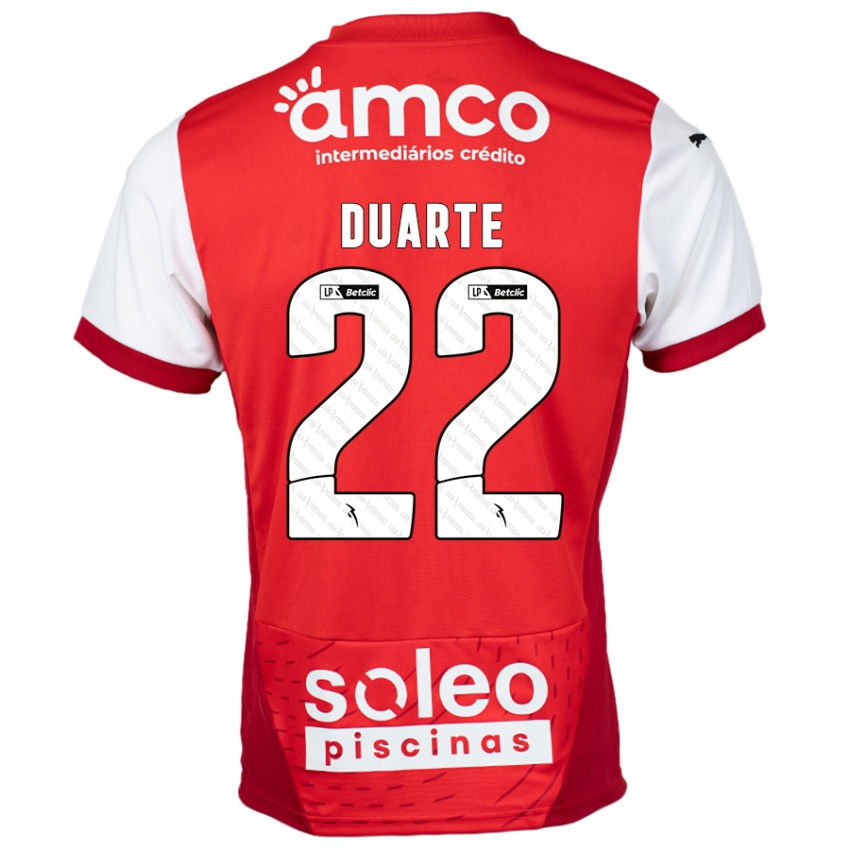 Kinder Vânia Duarte #22 Rot Weiß Heimtrikot Trikot 2024/25 T-Shirt Schweiz