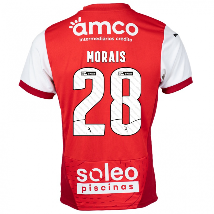 Kinder Patrícia Morais #28 Rot Weiß Heimtrikot Trikot 2024/25 T-Shirt Schweiz