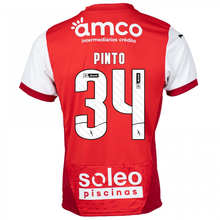 Kinder Ana Pinto #34 Rot Weiß Heimtrikot Trikot 2024/25 T-Shirt Schweiz