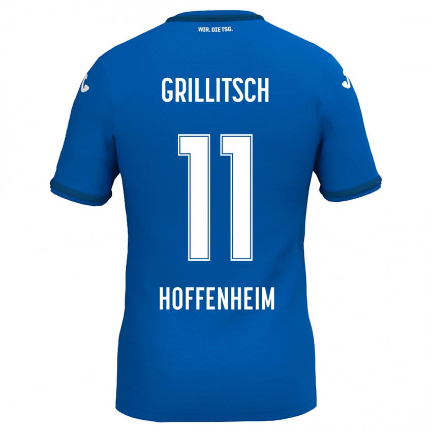 Kinder Florian Grillitsch #11 Königsblau Heimtrikot Trikot 2024/25 T-Shirt Schweiz