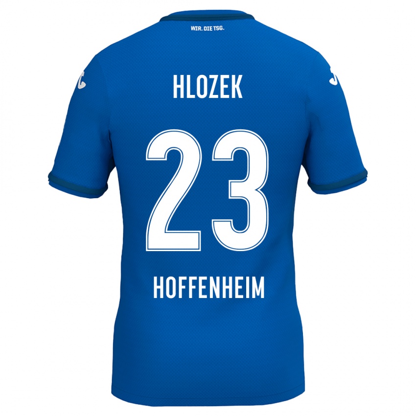 Kinder Adam Hlozek #23 Königsblau Heimtrikot Trikot 2024/25 T-Shirt Schweiz