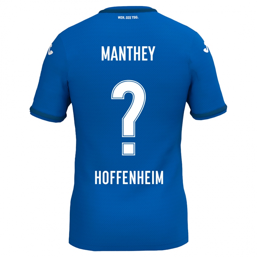 Kinder Kevin Manthey #0 Königsblau Heimtrikot Trikot 2024/25 T-Shirt Schweiz