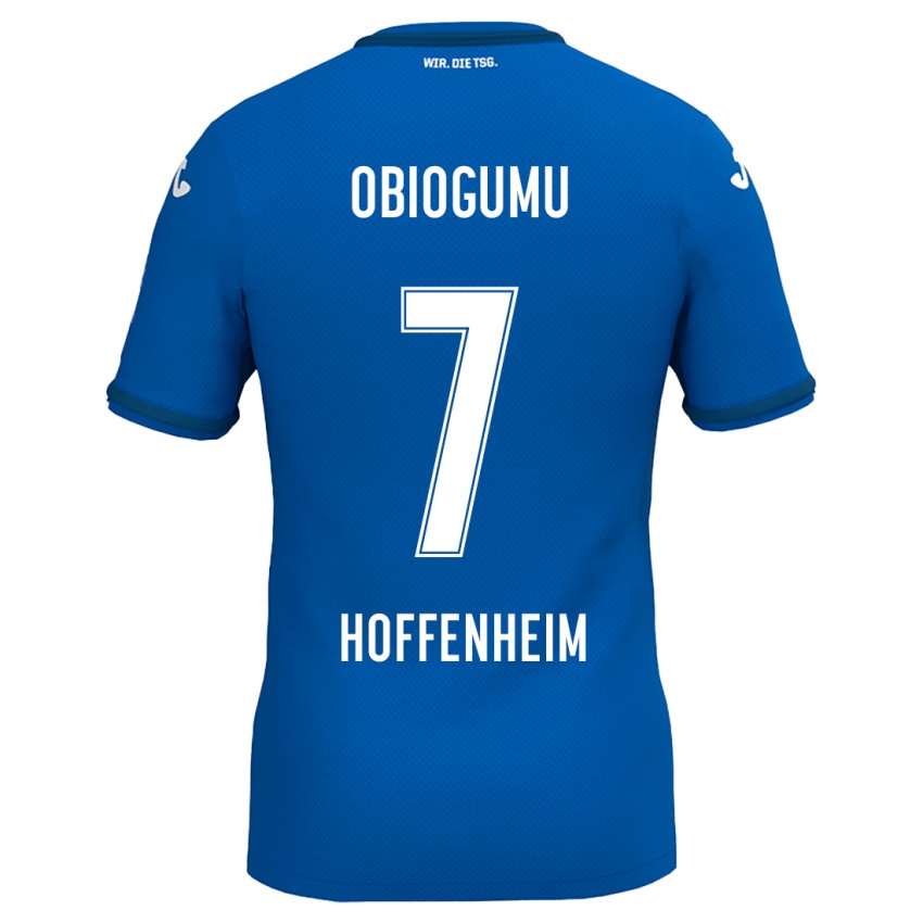 Kinder Uche Obiogumu #7 Königsblau Heimtrikot Trikot 2024/25 T-Shirt Schweiz