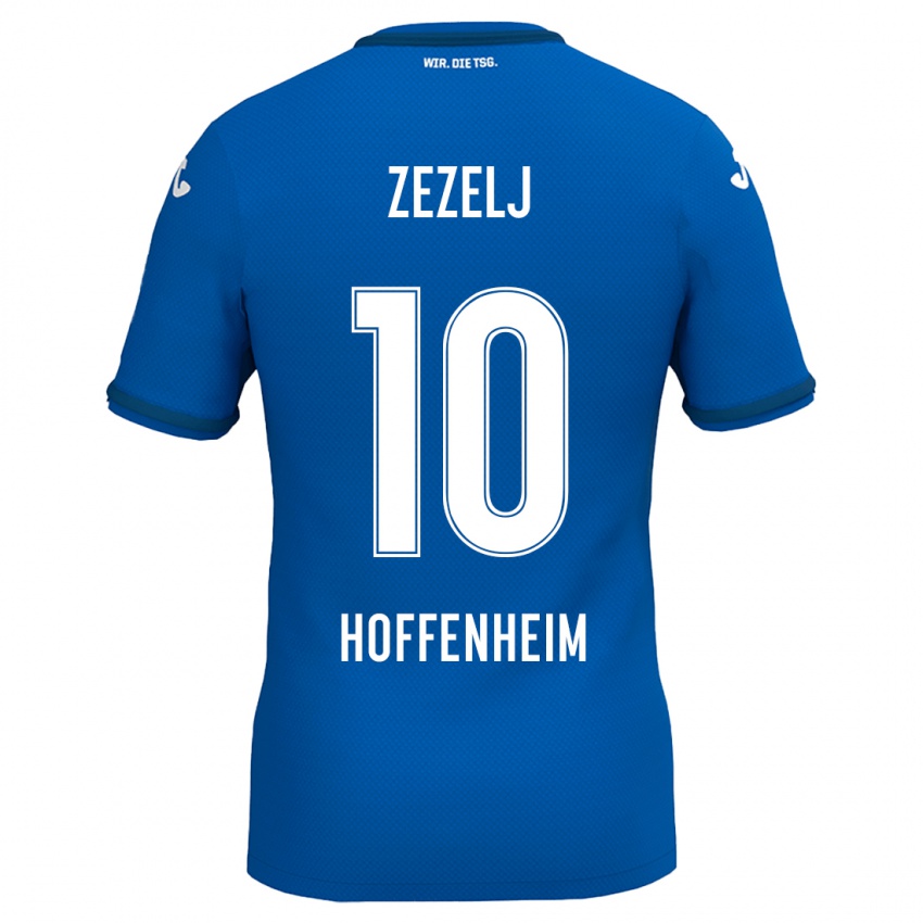 Kinder Neno Zezelj #10 Königsblau Heimtrikot Trikot 2024/25 T-Shirt Schweiz