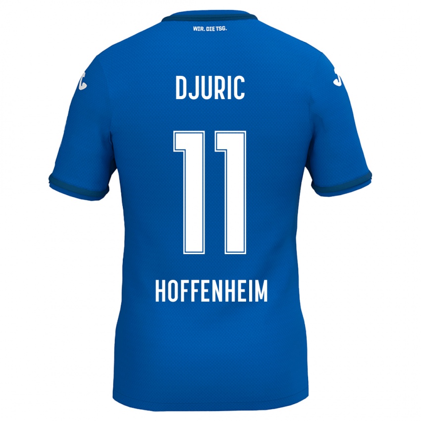 Kinder Luka Djuric #11 Königsblau Heimtrikot Trikot 2024/25 T-Shirt Schweiz