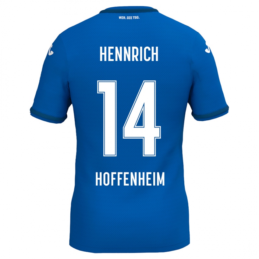 Kinder Paul Hennrich #14 Königsblau Heimtrikot Trikot 2024/25 T-Shirt Schweiz