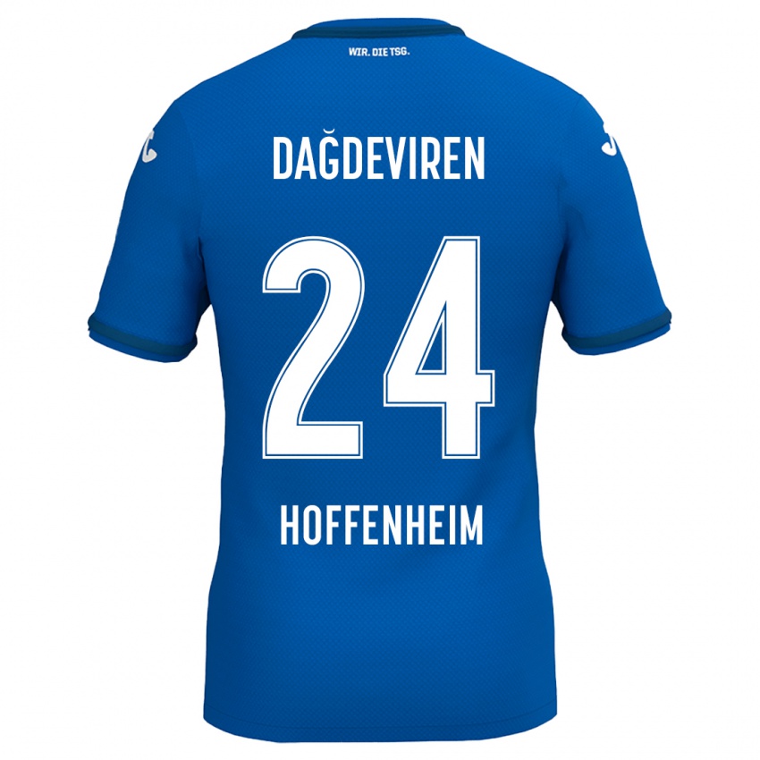 Kinder Diren Dağdeviren #24 Königsblau Heimtrikot Trikot 2024/25 T-Shirt Schweiz