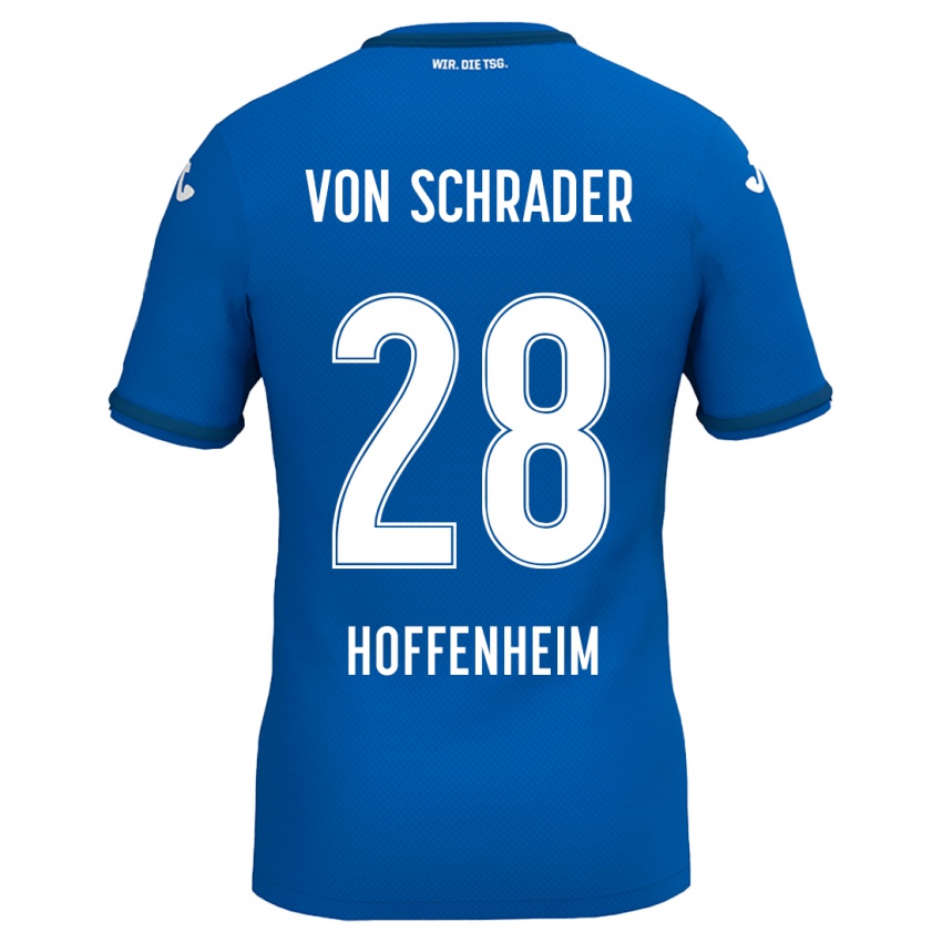 Kinder Lina Von Schrader #28 Königsblau Heimtrikot Trikot 2024/25 T-Shirt Schweiz