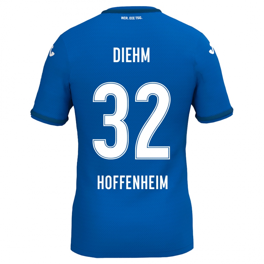 Kinder Vanessa Diehm #32 Königsblau Heimtrikot Trikot 2024/25 T-Shirt Schweiz