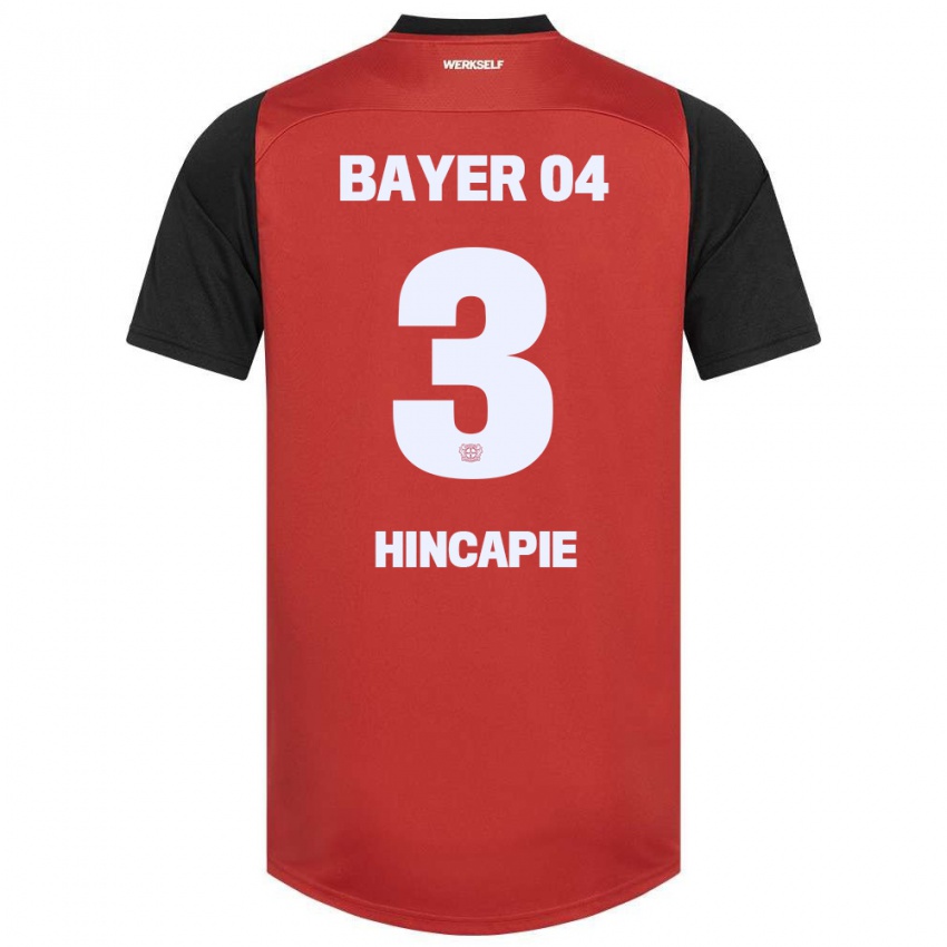 Enfant Maillot Piero Hincapié #3 Rouge Noir Tenues Domicile 2024/25 T-Shirt Suisse