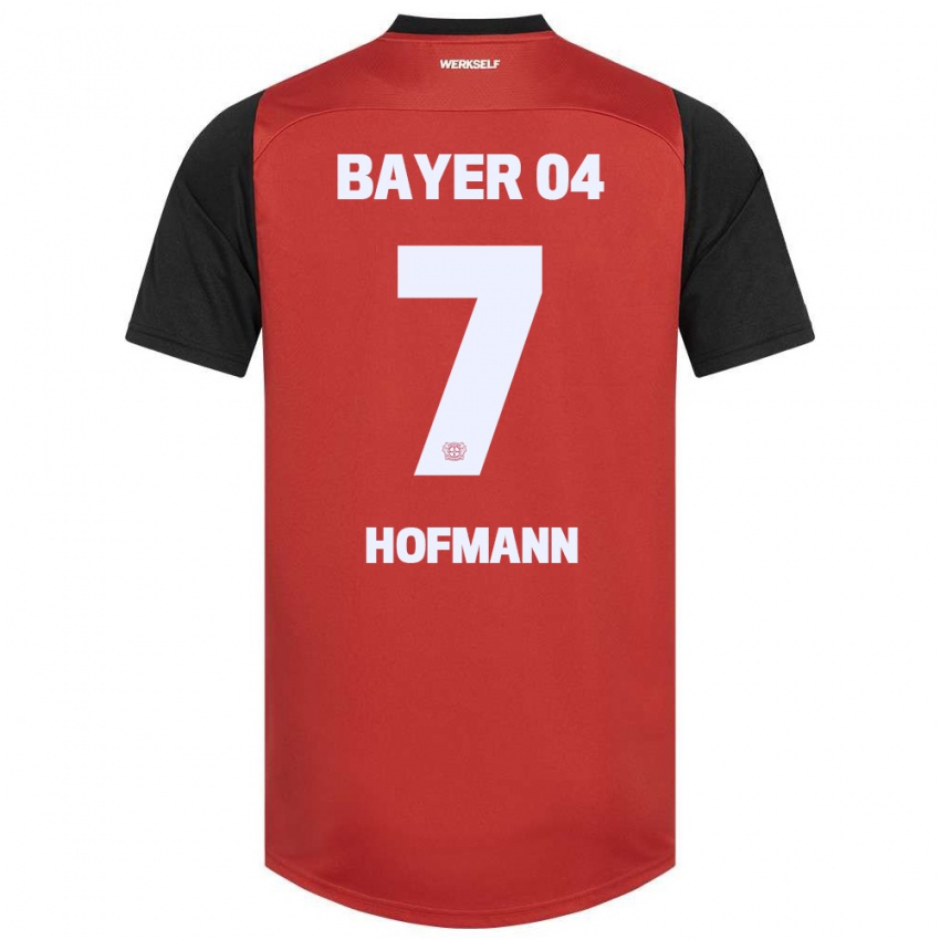 Kinder Jonas Hofmann #7 Rot Schwarz Heimtrikot Trikot 2024/25 T-Shirt Schweiz