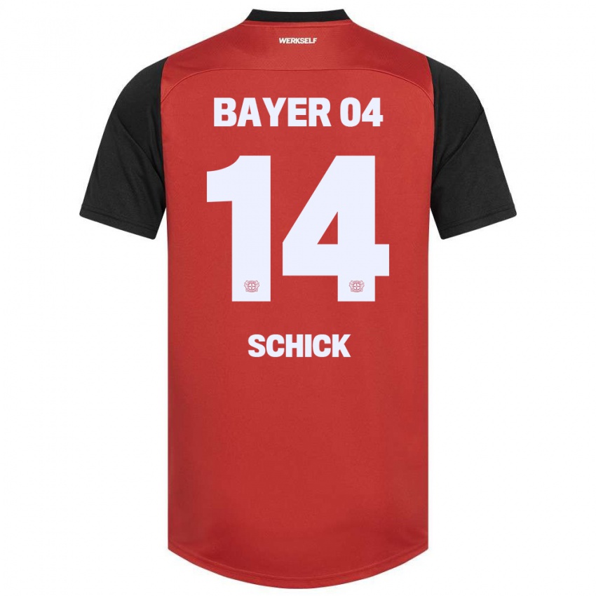 Kinder Patrik Schick #14 Rot Schwarz Heimtrikot Trikot 2024/25 T-Shirt Schweiz