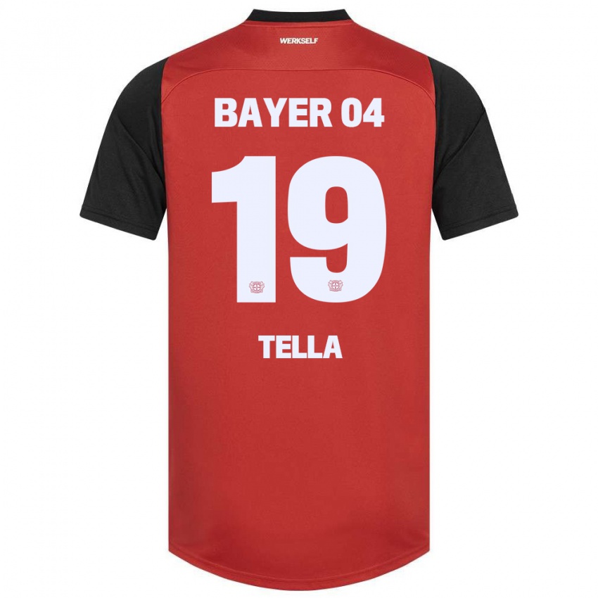 Kinder Nathan Tella #19 Rot Schwarz Heimtrikot Trikot 2024/25 T-Shirt Schweiz