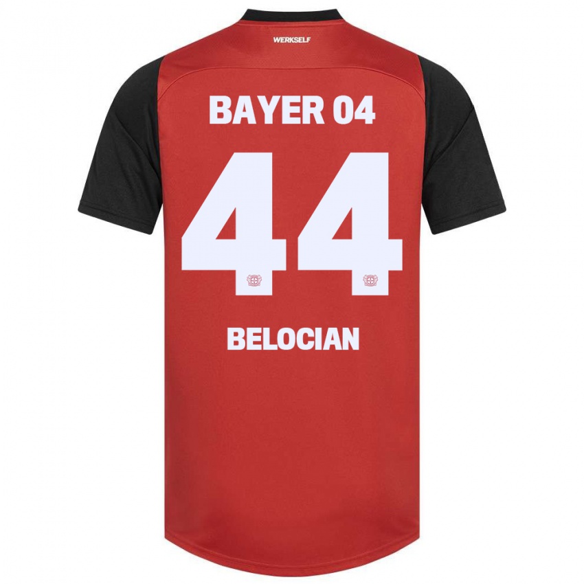 Kinder Jeanuël Belocian #44 Rot Schwarz Heimtrikot Trikot 2024/25 T-Shirt Schweiz