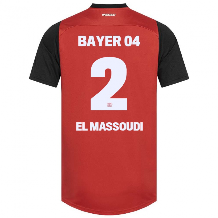 Kinder Nassim El Massoudi #2 Rot Schwarz Heimtrikot Trikot 2024/25 T-Shirt Schweiz