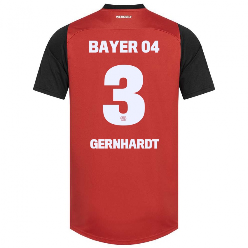 Kinder Nils Gernhardt #3 Rot Schwarz Heimtrikot Trikot 2024/25 T-Shirt Schweiz