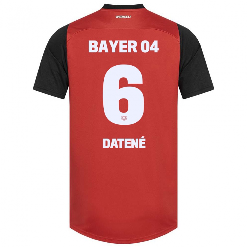 Kinder Elia Datené #6 Rot Schwarz Heimtrikot Trikot 2024/25 T-Shirt Schweiz