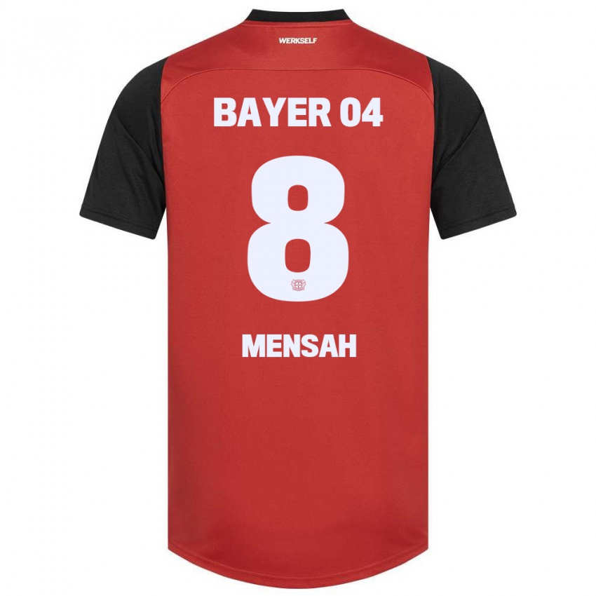 Kinder Naba Mensah #8 Rot Schwarz Heimtrikot Trikot 2024/25 T-Shirt Schweiz