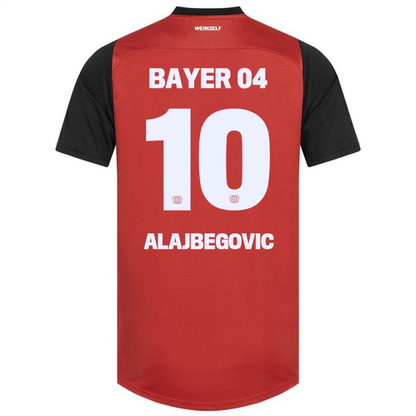 Kinder Kerim Alajbegovic #10 Rot Schwarz Heimtrikot Trikot 2024/25 T-Shirt Schweiz