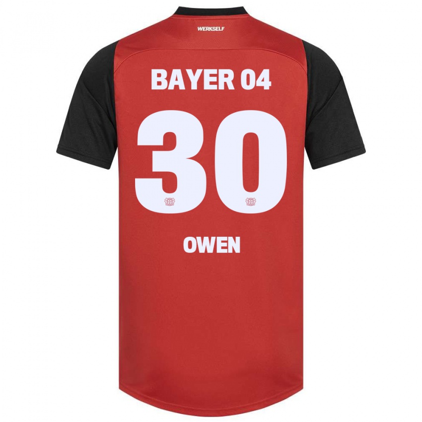 Kinder Emmanuel Owen #30 Rot Schwarz Heimtrikot Trikot 2024/25 T-Shirt Schweiz