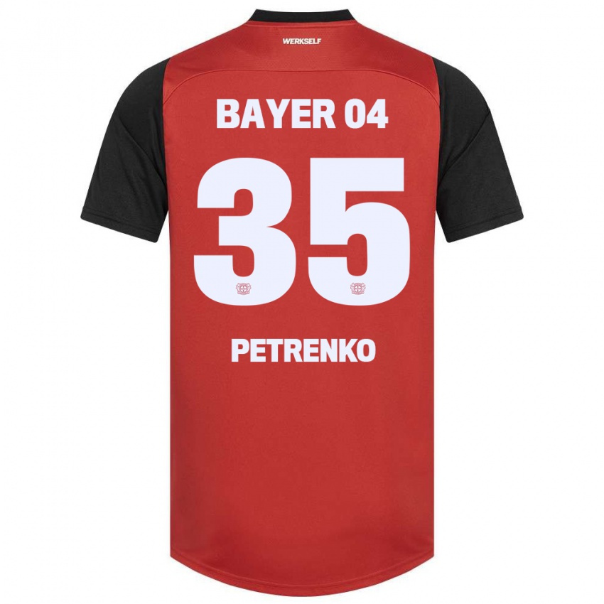 Kinder Oleksandr Petrenko #35 Rot Schwarz Heimtrikot Trikot 2024/25 T-Shirt Schweiz