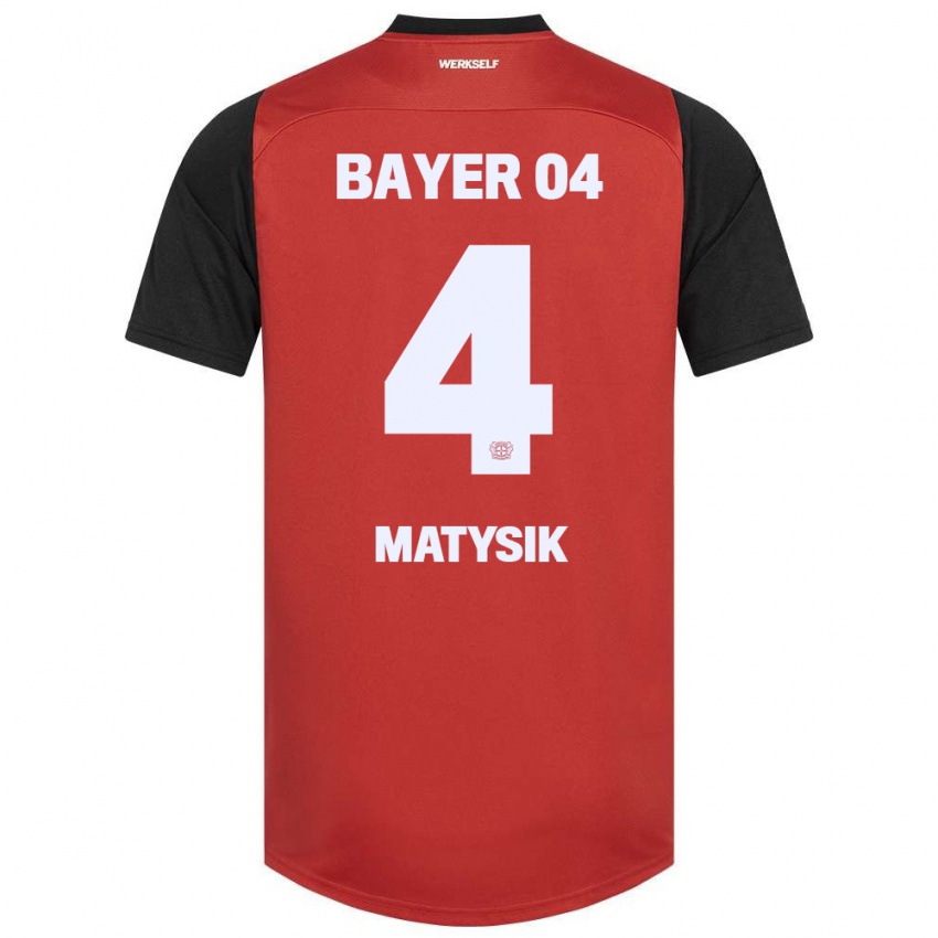 Kinder Sylwia Matysik #4 Rot Schwarz Heimtrikot Trikot 2024/25 T-Shirt Schweiz