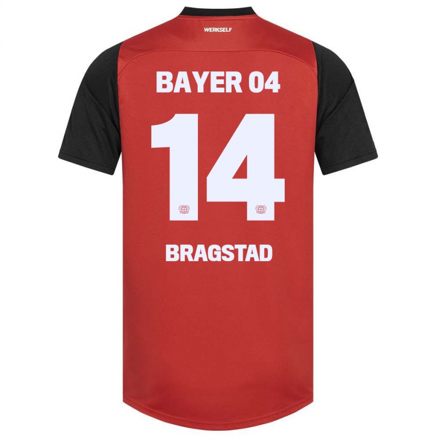 Kinder Emilie Bragstad #14 Rot Schwarz Heimtrikot Trikot 2024/25 T-Shirt Schweiz