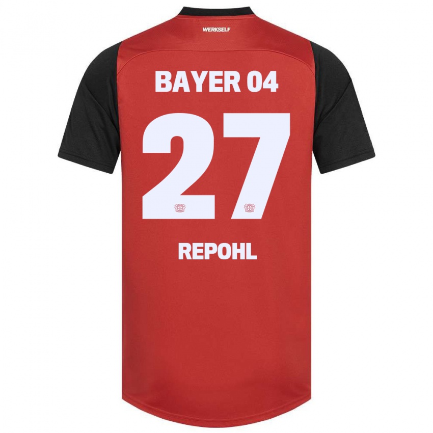 Kinder Friederike Repohl #27 Rot Schwarz Heimtrikot Trikot 2024/25 T-Shirt Schweiz