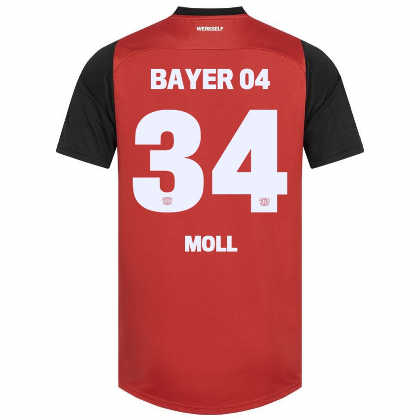 Kinder Anne Moll #34 Rot Schwarz Heimtrikot Trikot 2024/25 T-Shirt Schweiz