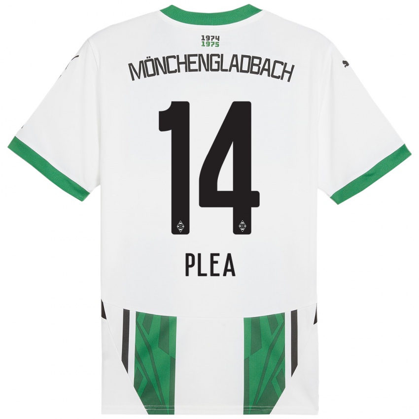 Enfant Maillot Alassane Plea #14 Blanc Vert Tenues Domicile 2024/25 T-Shirt Suisse