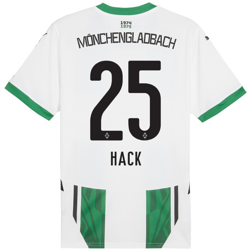 Enfant Maillot Robin Hack #25 Blanc Vert Tenues Domicile 2024/25 T-Shirt Suisse