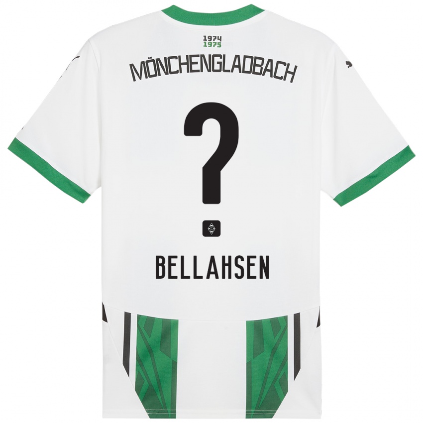 Enfant Maillot Joseph Bellahsen #0 Blanc Vert Tenues Domicile 2024/25 T-Shirt Suisse