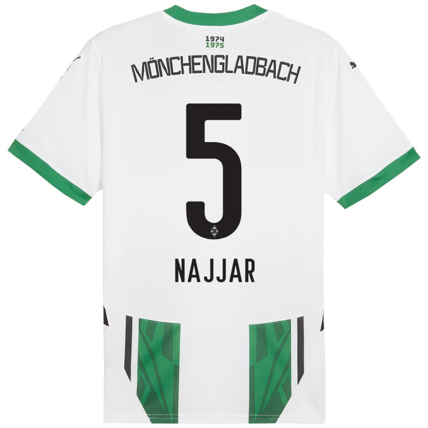 Enfant Maillot Jamil Najjar #5 Blanc Vert Tenues Domicile 2024/25 T-Shirt Suisse