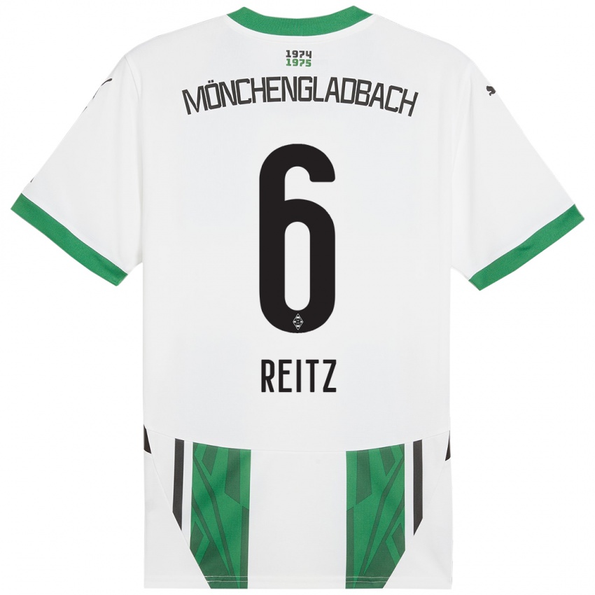 Enfant Maillot Tony Reitz #6 Blanc Vert Tenues Domicile 2024/25 T-Shirt Suisse