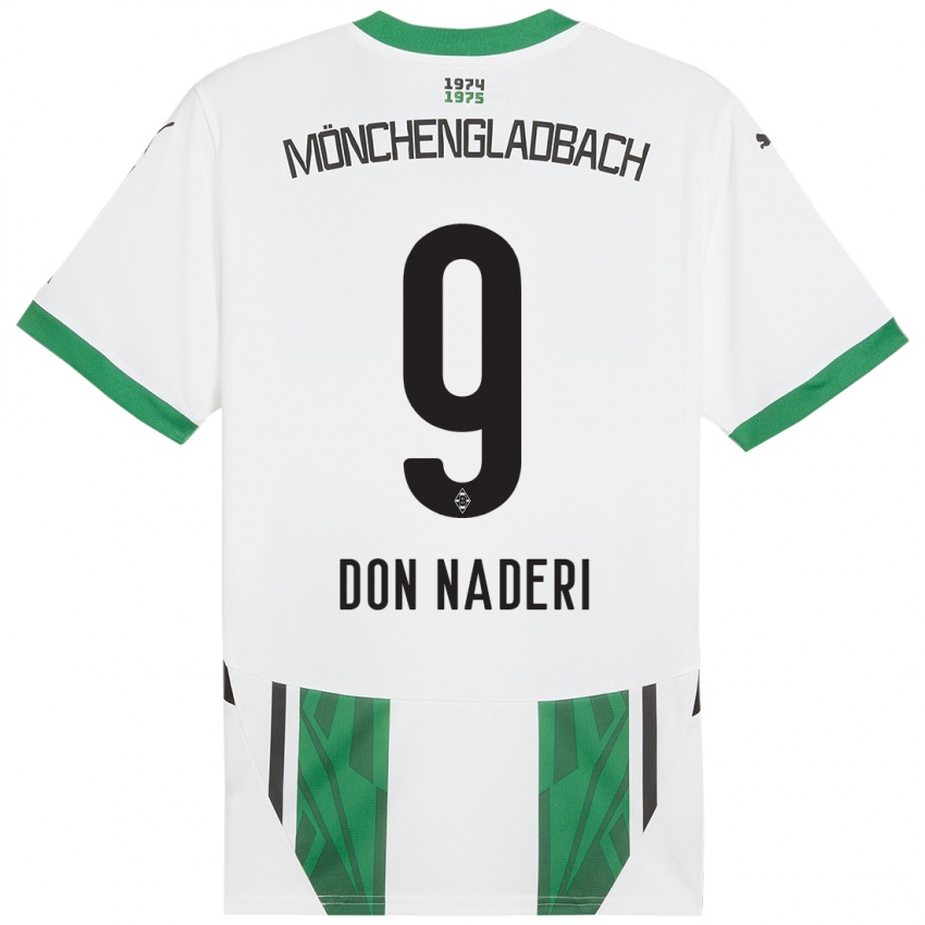 Enfant Maillot Ryan Don Naderi #9 Blanc Vert Tenues Domicile 2024/25 T-Shirt Suisse