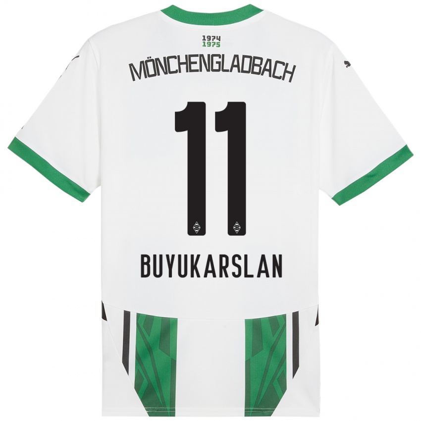 Enfant Maillot Oguzcan Büyükarslan #11 Blanc Vert Tenues Domicile 2024/25 T-Shirt Suisse