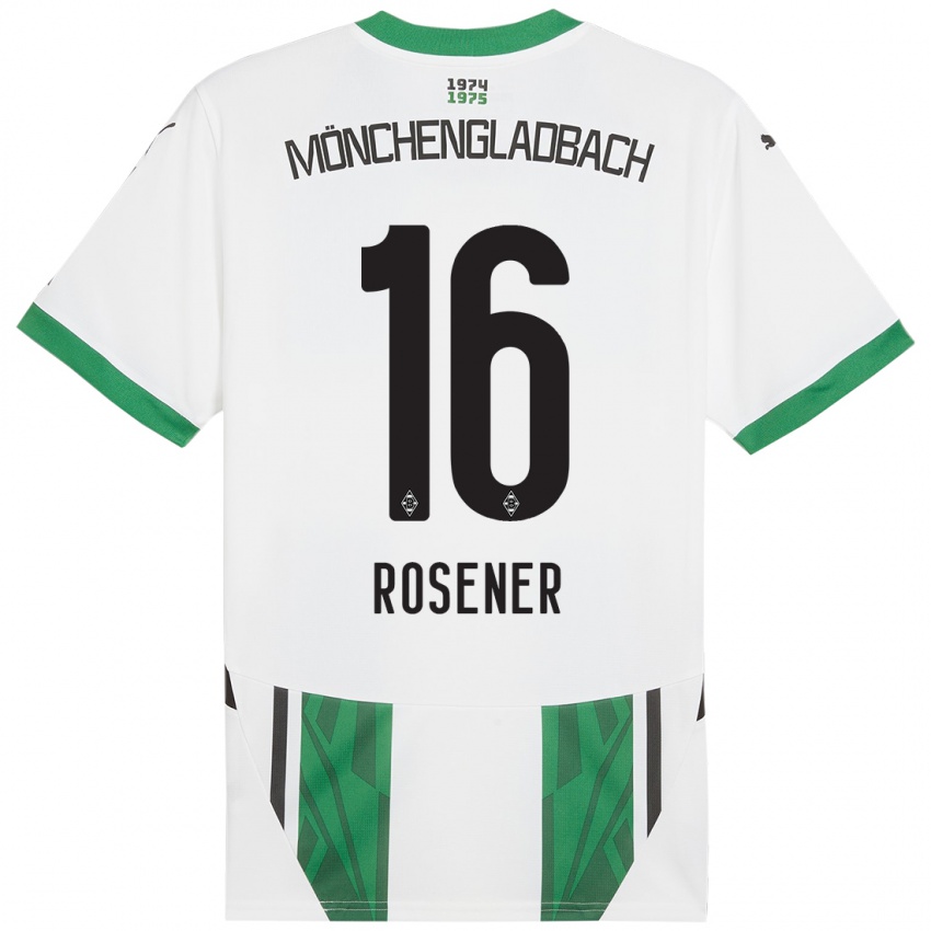 Enfant Maillot Chiara Rösener #16 Blanc Vert Tenues Domicile 2024/25 T-Shirt Suisse