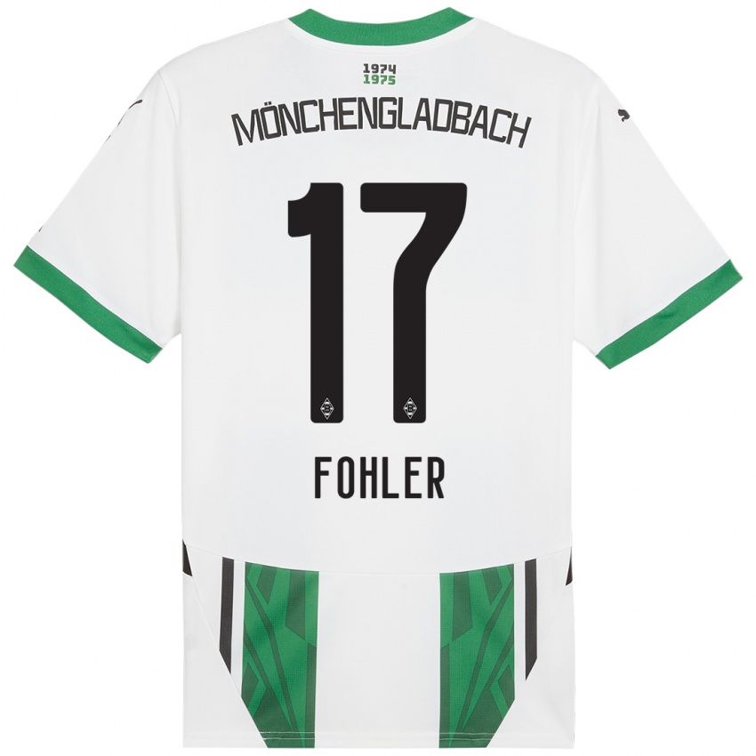 Enfant Maillot Selma Fohler #17 Blanc Vert Tenues Domicile 2024/25 T-Shirt Suisse