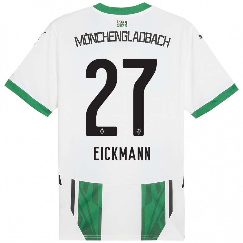 Enfant Maillot Mia Eickmann #27 Blanc Vert Tenues Domicile 2024/25 T-Shirt Suisse